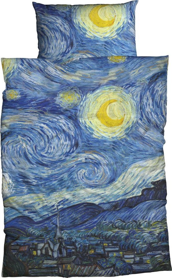 Bettwäsche Starry Night, Goebel, Satin, 2 teilig, geniales Design von Vincent van Gogh von Goebel