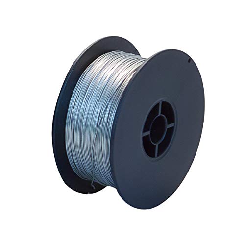 GOEBEL® - 1 x PVC-Spule Eisendraht Stahl verzinkt Ø1,0 mm - 1kg - auf 1kg PVC-Spule ca. 163 Meter - Basteldraht Flechtdraht Spanndraht Bindedraht Stahldraht Deko-Draht von Goebel