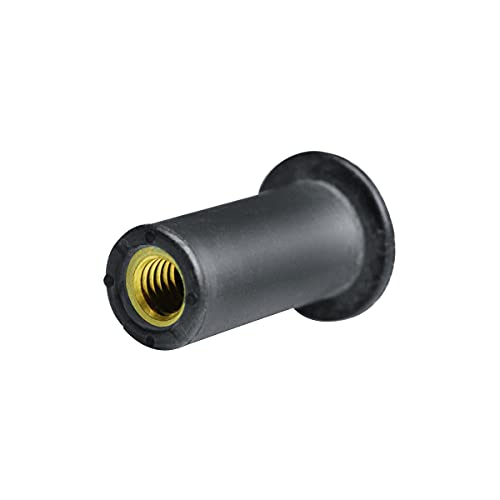GOEBEL® - 250 x Blindnietmuttern Nietmuttern M6 EPDM/Messing (Ø x L) 12,7 x 21,1 mm Blindmuttern Rundschaft Messing Gewindeeinsatz NEOPREN Gummimutter Einziehmutter Einnietmuttern von Goebel