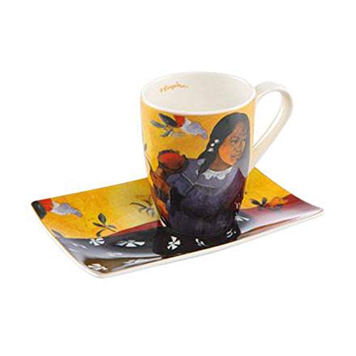 Goebel 67130011 Künstlerbecher mit Untertasse nach Paul Gauguin - Frau mit Mango von Goebel