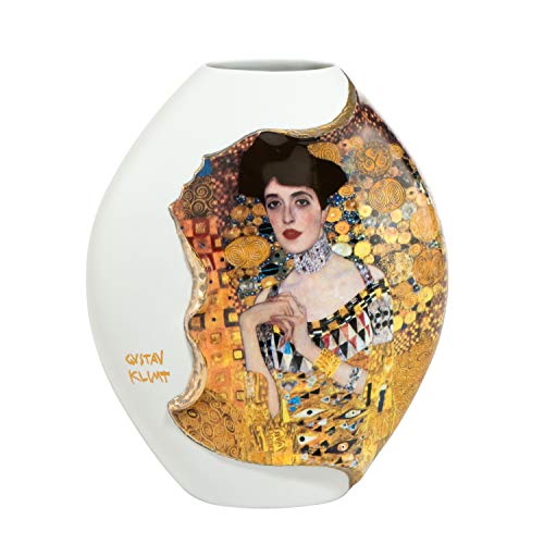 Goebel Artis Orbis Gustav Klimt Adele Bloch-Bauer Vase aus Porzellan, mit goldenem Muster, Maße: 20 x 16,5 x 10cm, 66-500-41-1 von Gustav Klimt