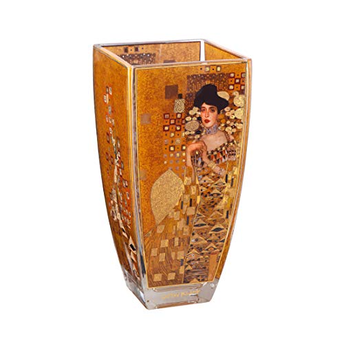 Goebel Vase, Glas, Mehrfarbig, 22,5x11cm von Gustav Klimt