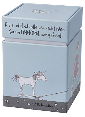 Goebel Dr. Barbara Freundlieb Teedose aus Metall in der Farbe Blau - Die sind doch alle verrückt, Maße: 7,5cm x 7,5cm x 11cm, 27-001-03-1 Goebel Dr. Barbara Freundlieb Teedose aus Metall in der Farbe Blau - Die sind doch alle verrückt, Maße: 7,5cm x 7,5cm x 11cm, 27-001-03-1 von Goebel