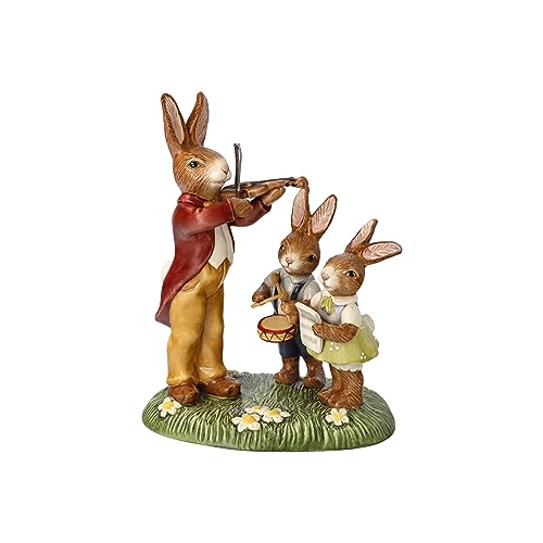 Goebel Die Musikstunde Bunt Osterklassiker Goebel 66845251 DREI musizierende Hasen Breite 13.5 cm × Länge 8 cm × Höhe 16.5 cm von Göbel