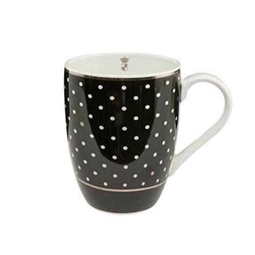 Goebel Dots Tasse, Künstlerbecher, Fine Bone China, schwarz-weiß, 12,5 x 9 x 11 cm von Goebel