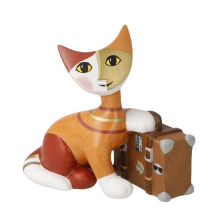 Goebel Rosina Wachtmeister Katzen-Figur Katzenwelt Villeggiatura Estiva aus Porzellan in warmen Farben, Höhe: 10cm, 31-400-51-1 von Rosina Wachtmeister