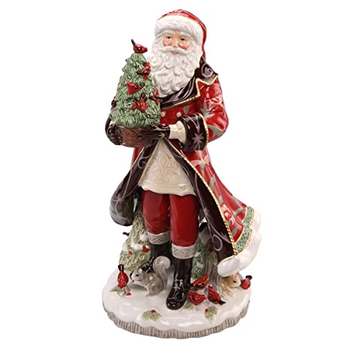 Goebel Fitz & Floyd Christmas Collection Santa mit Baum Rot - Figur von Goebel