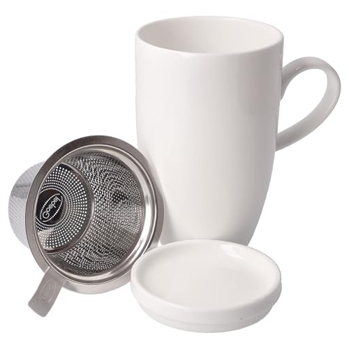 Goebel Teetasse mit Deckel und Sieb in der Farbe Weiß, 11,5x8x14cm, 0,45L, 14-005-24-1 Goebel Teetasse mit Deckel und Sieb in der Farbe Weiß, 11,5x8x14cm, 0,45L, 14-005-24-1 von Goebel