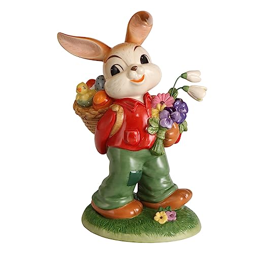 Goebel Hase Figur Frohe Osterzeit, aus Steingut hergestellt, Maße: 27 x 18,5 x 38 cm, 66-845-91-1 von Goebel