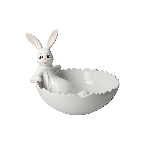 Goebel Hase mit Schale Sweets for my Sweet in der Farbe Weiß, aus Porzellan hergestellt, Maße: 20 x 16 x 16 cm, 66-845-94-1 von Goebel