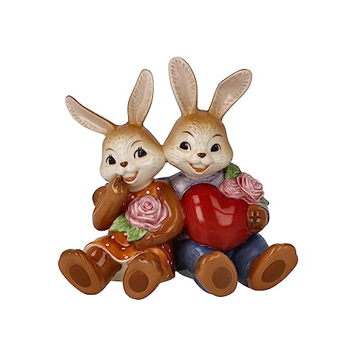 Goebel Hasenpaar Figur Mein Valentinsschatz!, aus Steingut hergestellt, Maße: 12 x 8 x 12 cm, 66-845-84-1 von Goebel