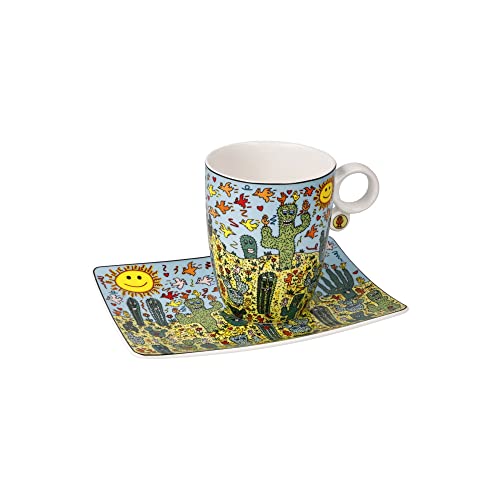 Goebel Künstlertasse James Rizzi Desert Life - Pop Art, 19,5x13,5x12 cm, Bunt von Goebel