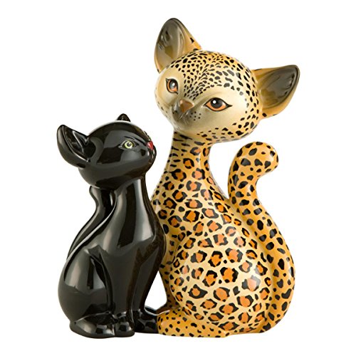 Goebel Leopard Kitty in Love Figur, Hartporzellan, bunt, 12.5 x 7.5 x 18 cm von Goebel