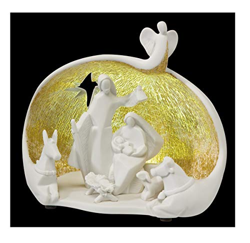 Goebel Nadal Figur Enchanted Night mit LED Beleuchtung, aus hochwertigem Polyresin, Länge 20 cm × Höhe 17 cm, 20-000-81-1 von Goebel