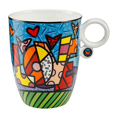 Goebel Pop Art by Romero Britto - Love Künstlerbecher, hergestellt aus Fine Bone China, Fassungsvermögen: 400ml, 66-452-66-1 von Goebel