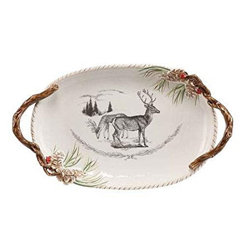 Goebel Schale Zapfen präsentiert Fitz & Floyd Christmas Kollektion, aus Porzellan gefertigt, 50 x 29 cm, 51-001-19-1 von Goebel