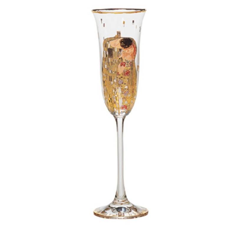 Goebel Sektglas Gold, Durchmesser 6.5 cm, Glas, Farbe: Gold, Motiv: Kuss von Goebel