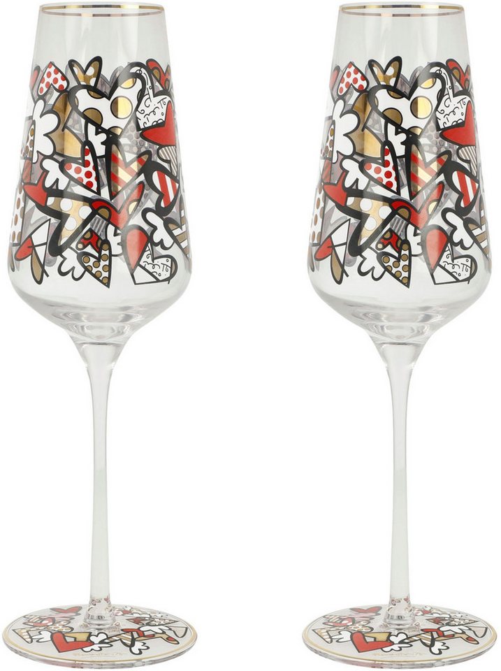 Goebel Sektglas Sektglas Britto- All We Need Is Love, Glas von Goebel