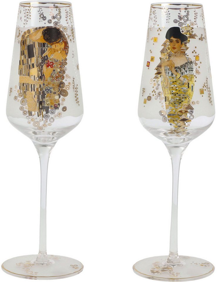 Goebel Sektglas Sektglas Gustav Klimt - Adele & der Kuss, Glas Goebel Sektglas Sektglas Gustav Klimt - Adele & der Kuss, Glas von Goebel