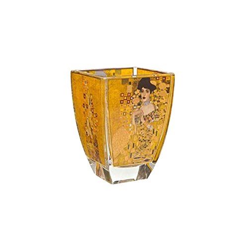 Goebel Adele Bloch Bauer Teelicht Artis Orbis aus Glas in der Farbe Gold, Höhe: 11cm, 66-900-97-8 von Goebel