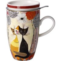 Goebel Tasse "Wohnaccessoires", Teetasse mit Deckel und Sieb, Metall, Rosina Wachtmeister - Soffioni Goebel Tasse "Wohnaccessoires", Teetasse mit Deckel und Sieb, Metall, Rosina Wachtmeister - Soffioni von Goebel