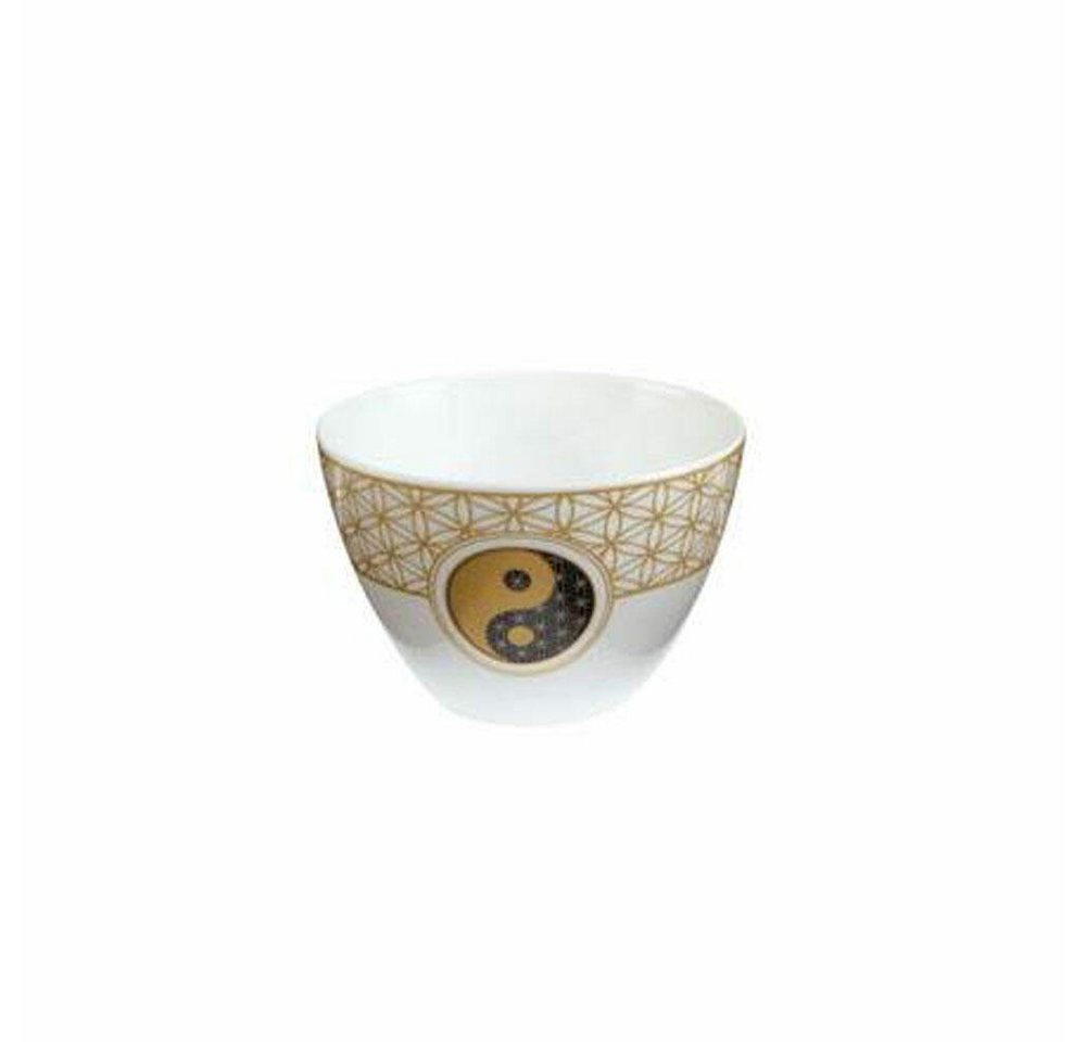 Goebel Teelichthalter Blume des Lebens Weiß Lotus Yin Yang von Goebel