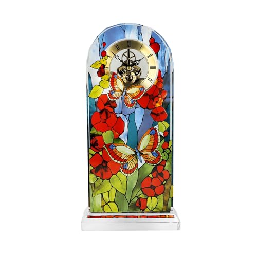 Goebel Tischuhr Tiffany - Schmetterlinge, Bunt von Goebel