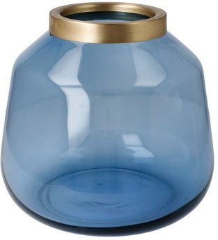 Goebel Tischvase Aurora Blue (1 St), Vase aus Glas und Metall, handgefertigt und mundgeblasen, Höhe 16 cm von Goebel