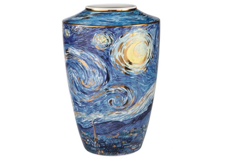 Goebel Dekovase Vincent Van Gogh, mit Echtgoldauflage, Blau, Motiv: Sternennacht von Goebel