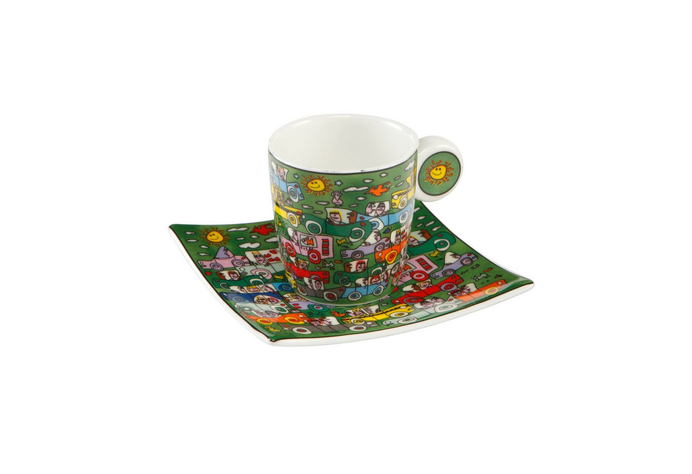 Goebel Untertasse James Rizzi, Spülmaschinengeeignet, Mehrfarbig, Motiv: Pop-Art / Autos Goebel Untertasse James Rizzi, Spülmaschinengeeignet, Mehrfarbig, Motiv: Pop-Art / Autos von Goebel