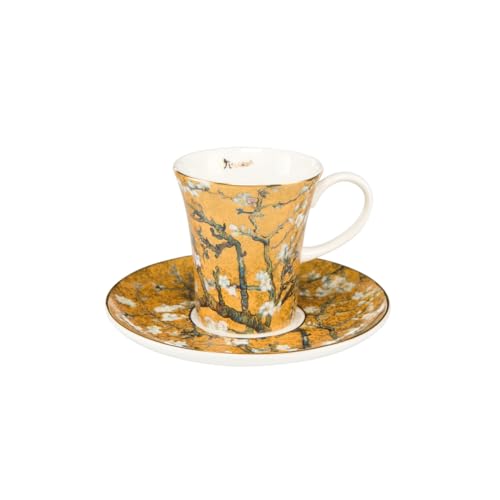 Goebel Vincent Van Gogh Espressotasse mit Untertasse Artis Orbis - Mandelbaum aus Fine Bone China 0,1L, Höhe: 8cm, 67-011-57-1 von Goebel