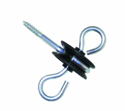 Göbel Weidezaun Isolator Torgriffisolator mit 2 Einhängeösen 6mm Stütze schwarz 10 St. von Göbel