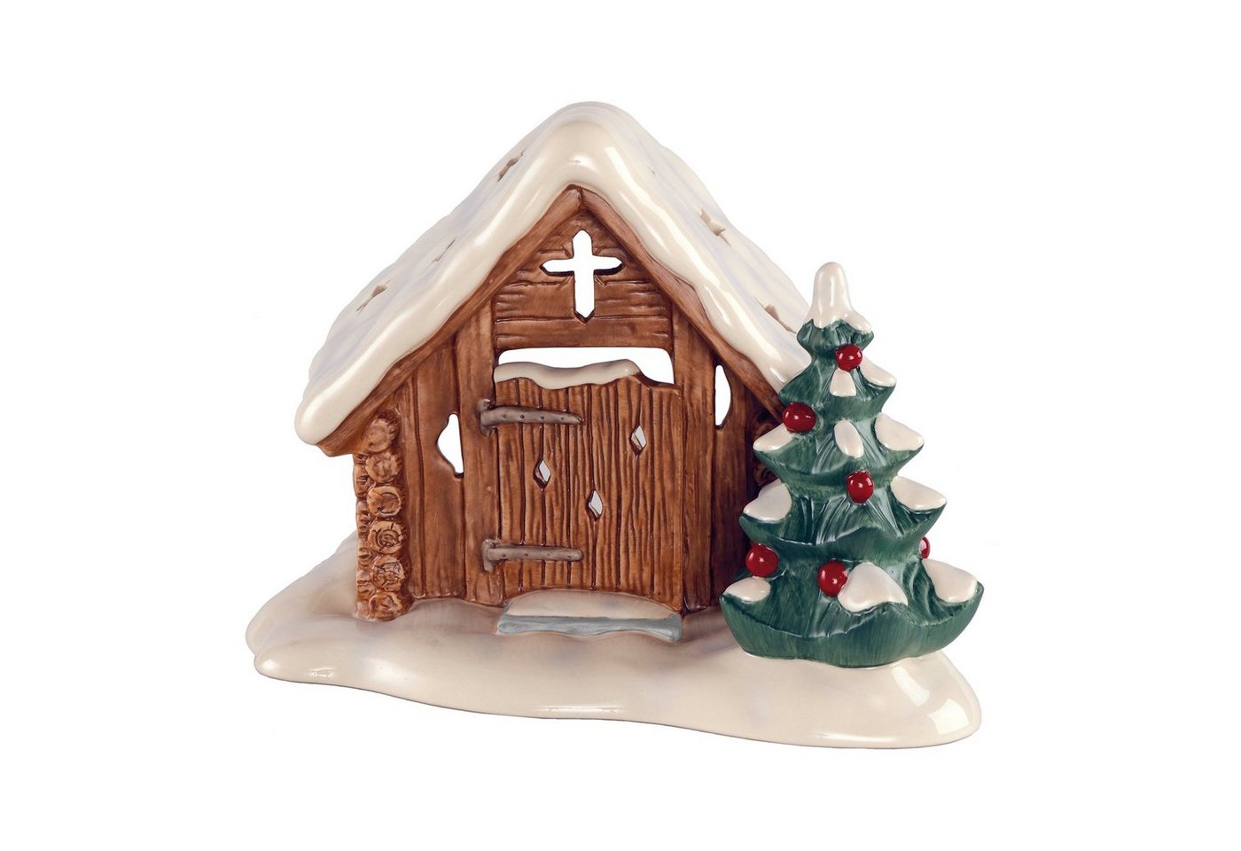Goebel Weihnachtsfigur Goebel Weihnachten Winterwald Windlicht 'Waldkapelle' 2023 von Goebel