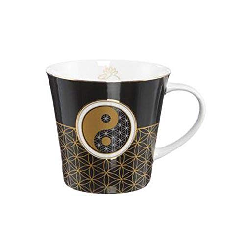 Goebel Yin Yang Schwarz - Coffee-/Tea Mug Lotus Yin Yang Bunt New Bone China 23101261 von Goebel