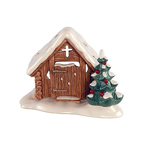 Goebel Weihnachten Winterwald XM S Waldkapelle, aus Steingut gefertigt, Höhe 16,5cm, 66-704-42-1 von Goebel