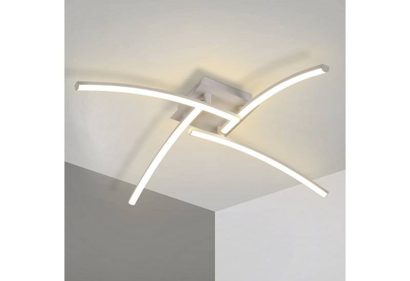 Goeco Deckenleuchte 24W, 4x Streifen Design,4000K Neutralweiß, LED fest integriert, Neutralweiß Goeco Deckenleuchte 24W, 4x Streifen Design,4000K Neutralweiß, LED fest integriert, Neutralweiß von Goeco