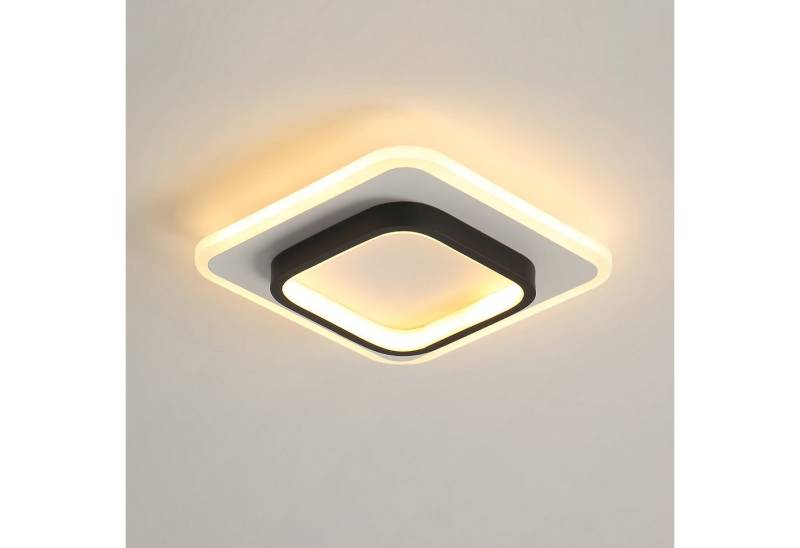 Goeco Deckenleuchte Flur Deckenleuchte,quadratische Flurleuchte,21 W,24 x 24 x 5 cm, Integrierte LED-Beleuchtung, Warmweiß von Goeco