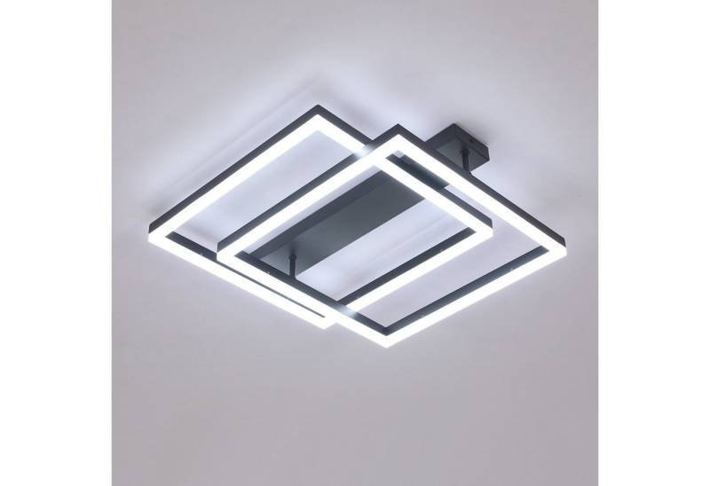 Goeco Deckenleuchte Quadratische LED Leuchte, Acryl Deckenleuchte, Fernbedienbar dimmbar, LED fest integriert, 50×48×10,5 cm, 42W, Ra=80, 220V von Goeco