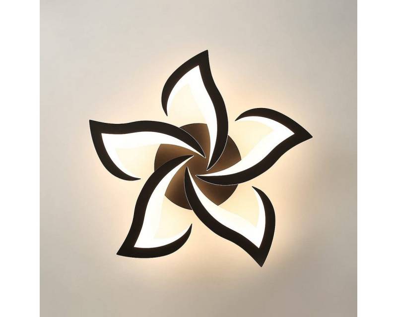 Goeco Deckenleuchte Schwalbenschwanzförmige Acryl-Deckenleuchte, LED Leuchte, Warmweiß, 5 Blütenblätter, 60W, 6500 lm von Goeco