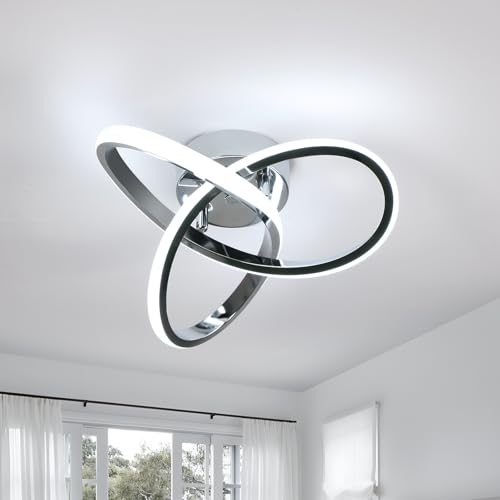 Goeco LED Deckenleuchte, Moderne Silberne Deckenlampe 22W, Kleine LED Leuchte für Gang Eingang Treppe Arbeitszimmer Flur, 6500K Kaltweiß Goeco LED Deckenleuchte, Moderne Silberne Deckenlampe 22W, Kleine LED Leuchte für Gang Eingang Treppe Arbeitszimmer Flur, 6500K Kaltweiß von Goeco