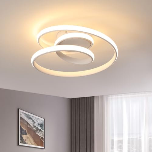 Goeco LED Deckenleuchte 36W, Moderne Spiral Deckenlampe LED, 3000K Warmlicht Weiße Deckenbeleuchtung für Wohnzimmerlampe Schlafzimmerlampe Küchenlampe Flurlampe von Goeco