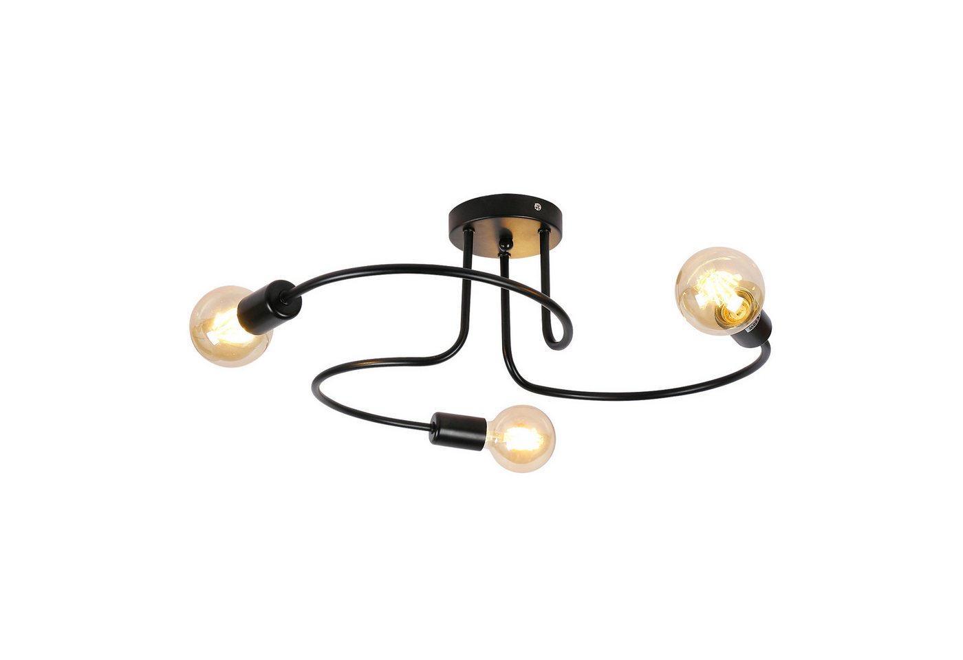 Goeco LED Deckenleuchte E27 Dekolampe,Deckenlampe mit gebogenem Rohr,Dekolampe aus Eisen, für Wohnzimmer, Büro, Cafeteria, Restaurant Goeco LED Deckenleuchte E27 Dekolampe,Deckenlampe mit gebogenem Rohr,Dekolampe aus Eisen, für Wohnzimmer, Büro, Cafeteria, Restaurant von Goeco