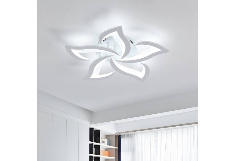 Goeco LED Deckenleuchte LED-Blütenblattleuchte, 60W, 4500LM, für Wohnzimmer, Küche, Esszimmer, Kaltweiß, Hochwertiges Eisen Lampenkörper und Acryl-Lampenschirm Goeco LED Deckenleuchte LED-Blütenblattleuchte, 60W, 4500LM, für Wohnzimmer, Küche, Esszimmer, Kaltweiß, Hochwertiges Eisen Lampenkörper und Acryl-Lampenschirm von Goeco