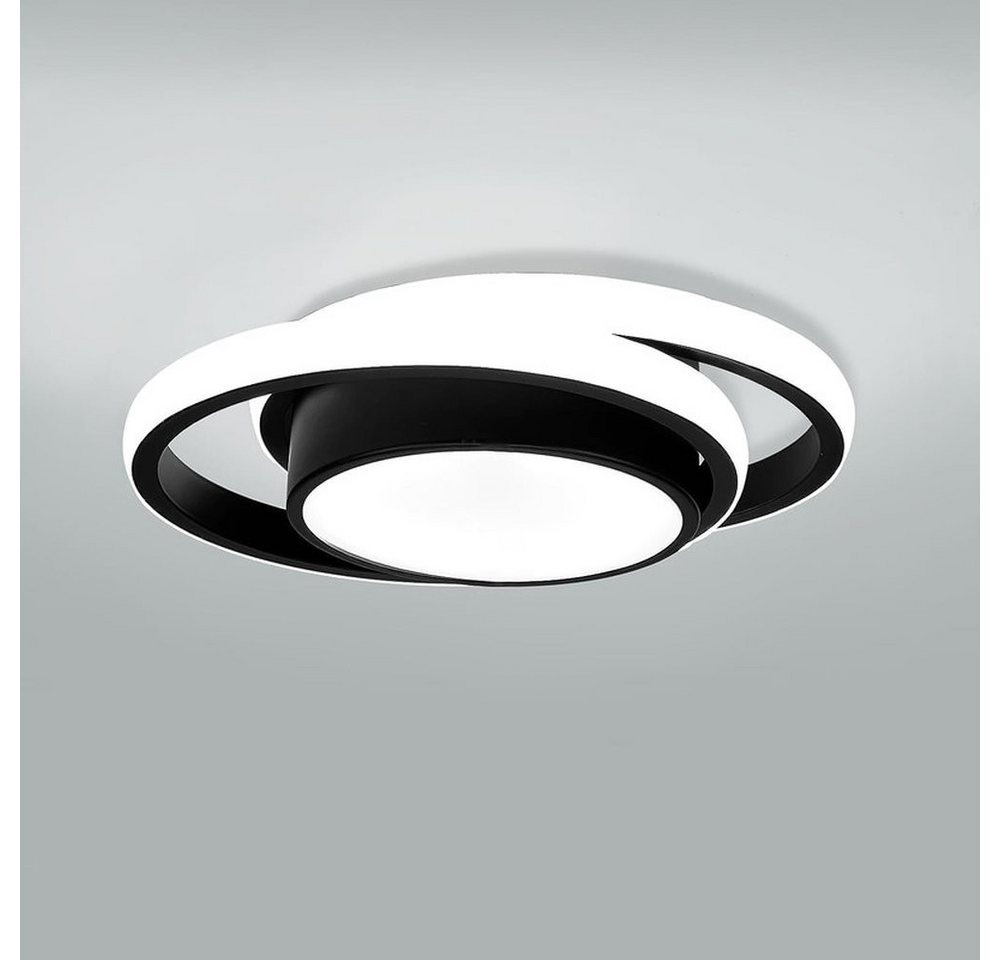 Goeco LED Deckenleuchte LED-Innenleuchte, rundes Design, 32W, 2350LM, für Flur, Küche, Treppe, 12 cm Sockel, Kaltweiß, mit Aluminiumrahmen und Silikonschirm von Goeco