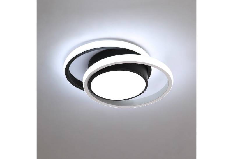 Goeco LED Deckenleuchte LED-Innenleuchte, rundes Design, 32W, 2350LM, für Flur, Küche, Treppe, 15 cm Sockel, Kaltweiß, mit Aluminiumrahmen und Silikonschirm von Goeco