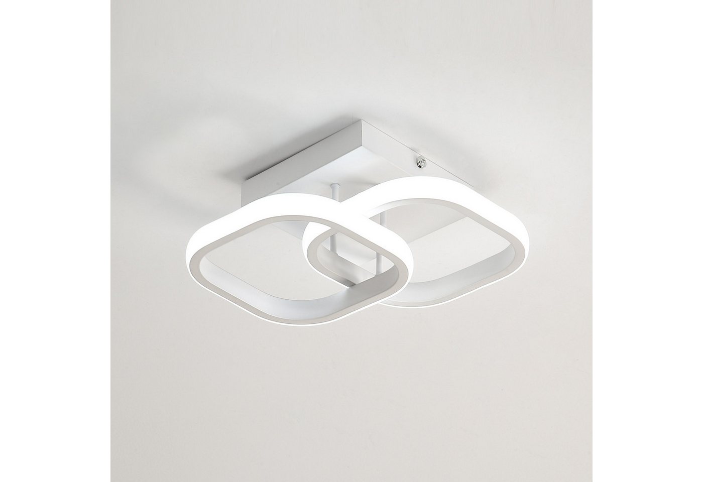 Goeco LED Deckenleuchte LED Quadratische Leuchte, 22W Energiesparlampe, für Schlafzimmer, Flur, Kaltweiß, mit hochtransparentem Acrylschirm, weiß Goeco LED Deckenleuchte LED Quadratische Leuchte, 22W Energiesparlampe, für Schlafzimmer, Flur, Kaltweiß, mit hochtransparentem Acrylschirm, weiß von Goeco