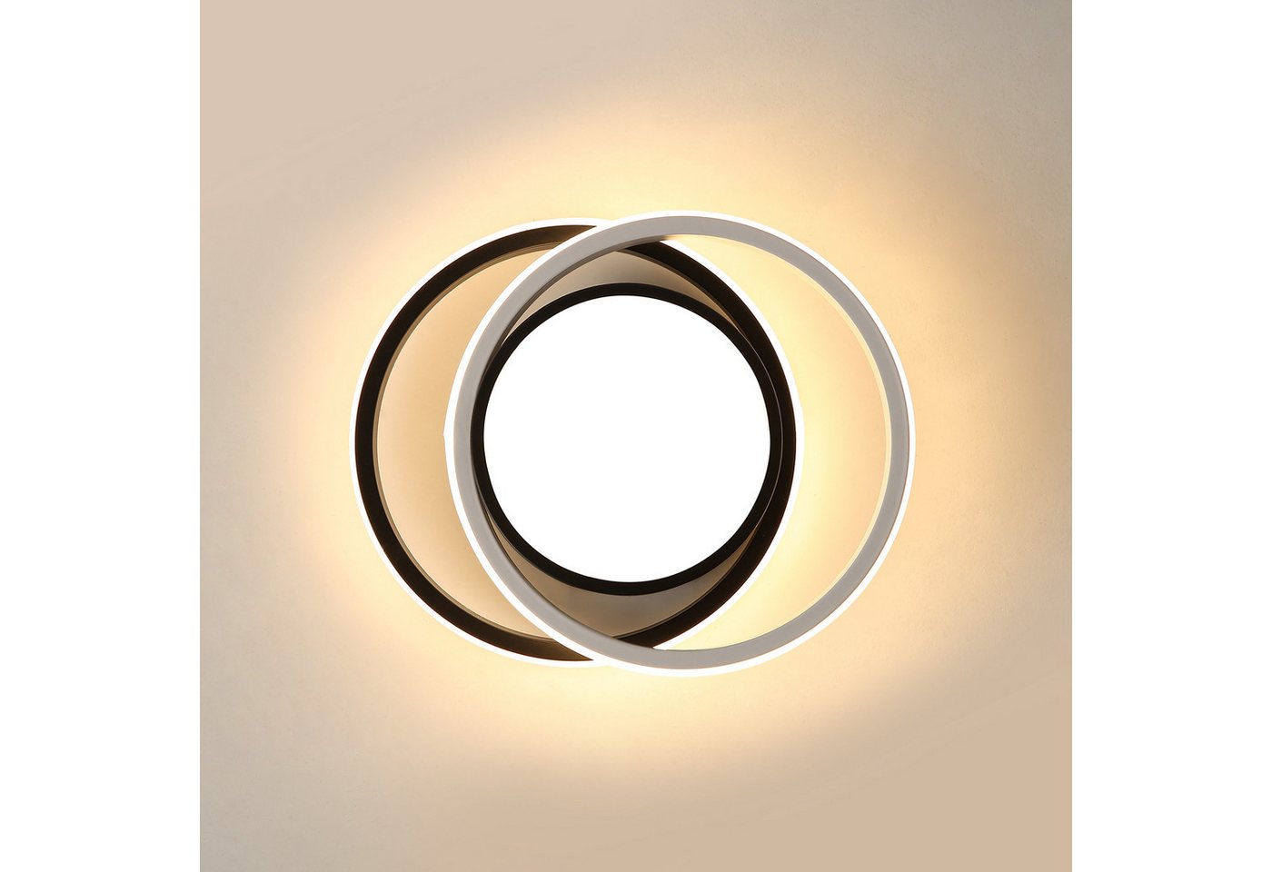 Goeco LED Deckenleuchte LED-Rundleuchte, 27W Schlafzimmerleuchte, Energieeinsparung, Warmweiß, mit LED-Chip und Acryl-Lampenschirm von Goeco