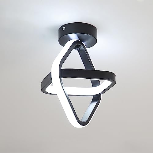 Goeco LED Deckenleuchte Moderne, 22W Deckenlampe Schwarze Farbe, Deckenleuchten für Wohnzimmer Schlafzimmer Küche, 6500K Kühl Weißes Licht von Goeco
