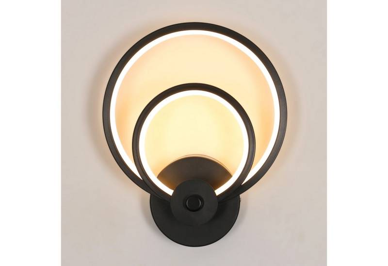 Goeco LED Wandleuchte LED Nachttischlampe,runde LED Wandleuchte,19,5x7x26 cm,3000 K,20 W von Goeco
