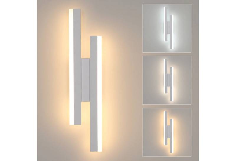 Goeco Wandleuchte Acryl-Wandlampe,16W LED-Energiesparlampe,3 Lichtfarben,Schlafzimmer von Goeco